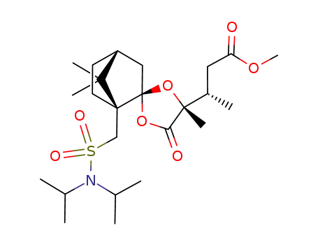 (1S,2S,5'R,1''S)-N,N-diisopropyl-{7,7-dimethyl-2-spiro-2'-[5',5'-(2''-carbomethoxy-1''-methyl)ethylmethyl-1',3'-dioxolane-4'-one]}bicyclo[2.2.1]hept-1-ylmethanesulfonamide