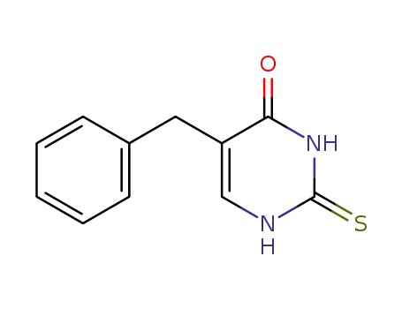Molecular Structure of 25912-36-1 (4(1H)-Pyrimidinone, 2,3-dihydro-5-(phenylmethyl)-2-thioxo-)