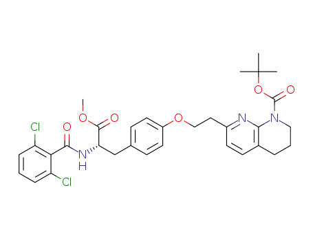 tert-butyl 7-[2-(4-{(2S)-2-[(2,6-dichlorobenzoyl)amino]-3-methoxy-3-oxopropyl}phenoxy)ethyl]-3,4-dihydro-1,8-naphthyridine-1(2H)-carboxylate