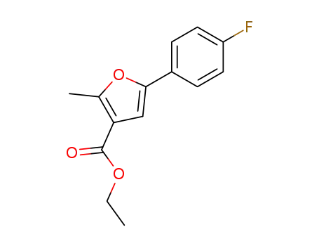 Molecular Structure of 111787-83-8 (ETHYL 5-(4-FLUOROPHENYL)-2-METHYL-3-FUROATE)