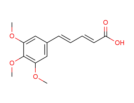 Molecular Structure of 28010-23-3 ((E,E)-5-(3,4,5-trimethoxyphenyl)-2,4-pentadienoic acid)