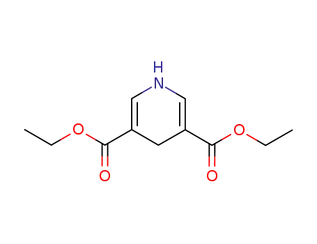 Molecular Structure of 14258-05-0 (3,5-Pyridinedicarboxylic acid, 1,4-dihydro-, diethyl ester)