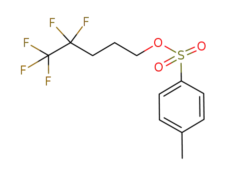 Molecular Structure of 209325-64-4 (4,4,5,5,5-pentafluoropentyl-4-methylbenzene sulphonate)