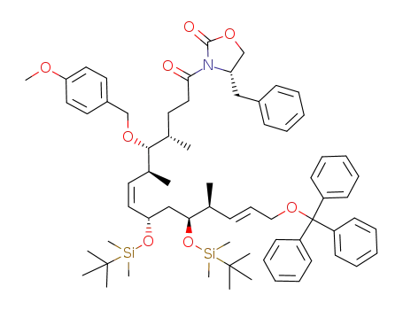 4(S)-benzyl-3-[9(S),11(S)-bis(tert-butyldimethylsilanyloxy)-5(R)-(4-methoxybenzyloxy)-4(S),6(S),12(S)-trimethyl-15-trityloxypentadeca-7,13-dienoyl]oxazolidin-2-one