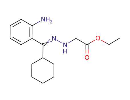 Acetic acid, [[(2-aminophenyl)cyclohexylmethylene]hydrazino]-, ethyl
ester