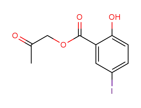 Molecular Structure of 2100-35-8 (2-oxopropyl 2-hydroxy-5-iodobenzoate)