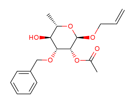 a-L-Mannopyranoside, 2-propen-1-yl6-deoxy-3-O-(phenylmethyl)-, 2-acetate