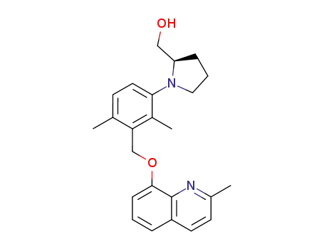 2-Pyrrolidinemethanol,
1-[2,4-dimethyl-3-[[(2-methyl-8-quinolinyl)oxy]methyl]phenyl]-, (2R)-