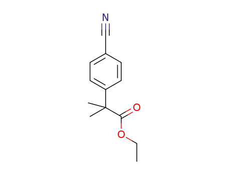 Molecular Structure of 1273587-21-5 (ethyl 2-(4-cyanophenyl)-2-methylpropanoate)