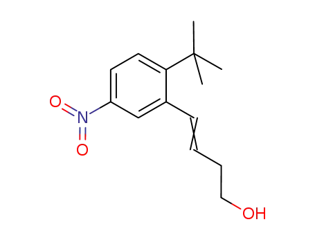 Molecular Structure of 453560-95-7 (3-Buten-1-ol, 4-[2-(1,1-dimethylethyl)-5-nitrophenyl]-)