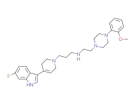 N-(2-(4-(2-methoxyphenyl)piperazin-1-yl)eth-1-yl)-N-3-(4-(6-fluoroindol-3-yl)-1,2,3,6-tetrahydropyridin-1-yl)prop-1-ylamine