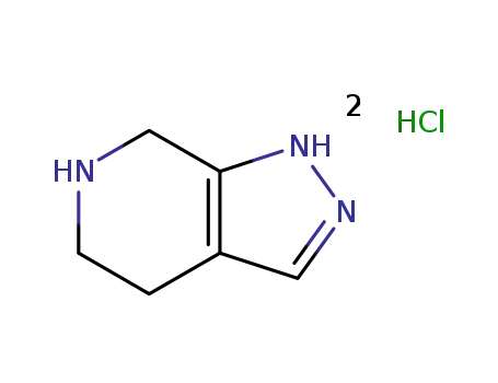 Molecular Structure of 1187830-90-5 (4,5,6,7-tetrahydro-1H-pyrazolo[3,4-c]pyridine hydrochloride)