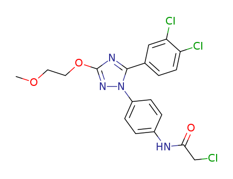 MI-2(MALT1inhibitor);2-Chloro-N-[4-[5-(3,4-dichlorophenyl)-3-(2-methoxyethoxy)-1H-1,2,4-triazol-1-yl]phenyl]-acetamide
