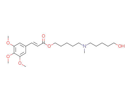 Molecular Structure of 870449-63-1 (2-Propenoic acid, 3-(3,4,5-trimethoxyphenyl)-,
5-[(5-hydroxypentyl)methylamino]pentyl ester, (2E)-)