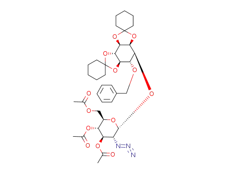 6-O-benzyl-O-(3,4,6-tri-O-acetyl-2-deoxy-2-azido-α-D-glucopyranosyl)-(1→1)-2,3:4,5-di-O-cyclohexylidene-D-myo-inositol