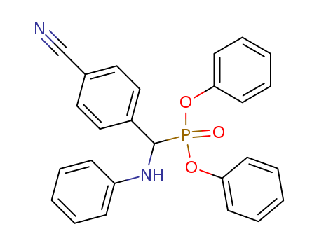 Molecular Structure of 118465-82-0 (Phosphonic acid, [(4-cyanophenyl)(phenylamino)methyl]-, diphenyl
ester)