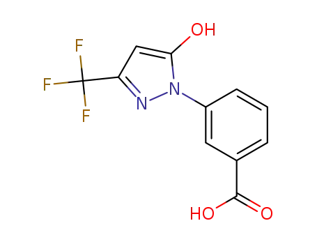 Molecular Structure of 400744-33-4 (3-(5-HYDROXY-3-TRIFLUOROMETHYL-PYRAZOL-1-YL)-BENZOIC ACID)