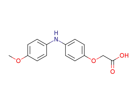 Molecular Structure of 632388-42-2 (Acetic acid, [4-[(4-methoxyphenyl)amino]phenoxy]-)