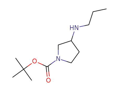 Molecular Structure of 892390-30-6 ((R)-tert-butyl 3-(ethylamino)pyrrolidine-1-carboxylate)