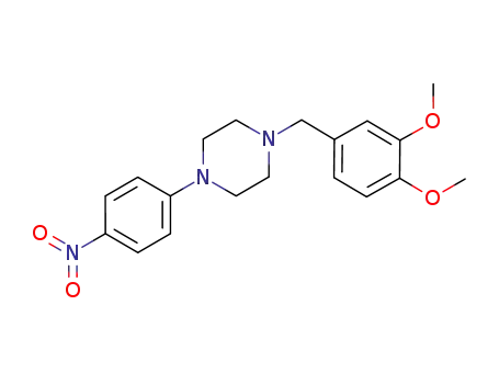 Molecular Structure of 414877-58-0 (1-(3,4-dimethoxybenzyl)-4-(4-nitrophenyl)piperazine)