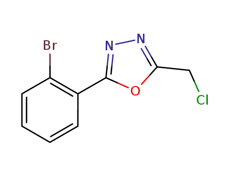 Molecular Structure of 733044-96-7 (2-(2-BROMO-PHENYL)-5-CHLOROMETHYL-[1,3,4]OXADIAZOLE)