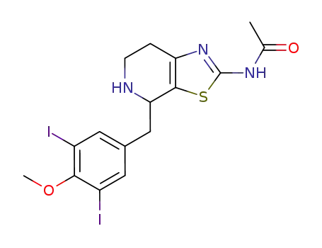 2-acetamido-4-(3',5'-diiodo-4'-methoxyphenylmethyl)-4,5,6,7-tetrahydrothiazolo[5,4-c]pyridine