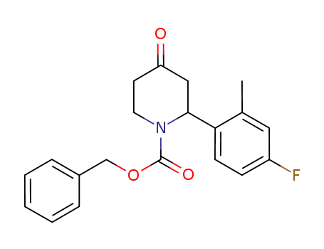 1-Piperidinecarboxylic acid, 2-(4-fluoro-2-methylphenyl)-4-oxo-,
phenylmethyl ester