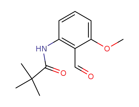 Molecular Structure of 82673-65-2 (N-(2-FORMYL-3-METHOXY-PHENYL)-2,2-DIMETHYL-PROPIONAMIDE)