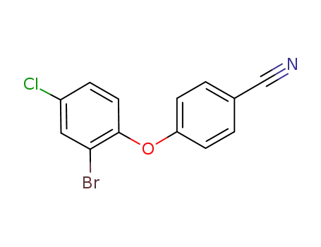 Molecular Structure of 447460-53-9 (Benzonitrile, 4-(2-bromo-4-chlorophenoxy)-)
