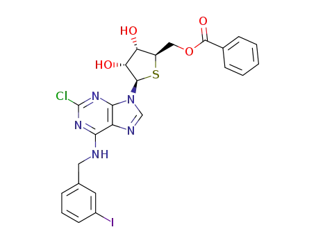 benzoic acid (2R,3S,4R,5R)-5-[2-chloro-6-(3-iodobenzylamino)purin-9-yl]-3,4-dihydroxy-tetrahydro-thiophen-2-yl methyl ester