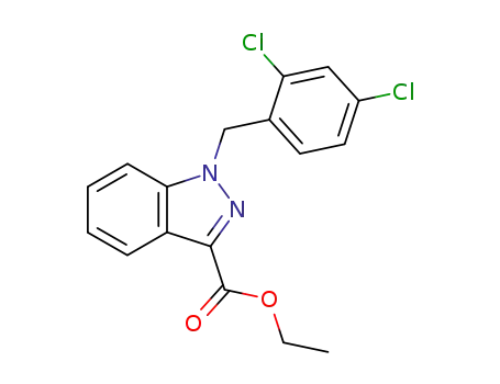 1H-Indazole-3-carboxylic acid, 1-[(2,4-dichlorophenyl)methyl]-, ethyl
ester