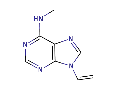 Molecular Structure of 34760-82-2 (9H-Purin-6-amine, 9-ethenyl-N-methyl-)
