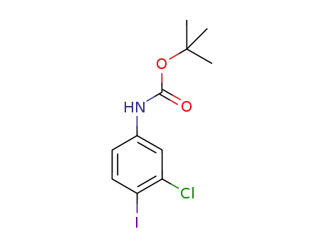 Molecular Structure of 209995-92-6 ((3-Chloro-4-iodo-phenyl)-carbamic acid tert-butyl ester)