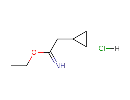 Molecular Structure of 21572-78-1 (2-cyclopropyl-1-ethoxy-1-ethanimine hydrochloride)