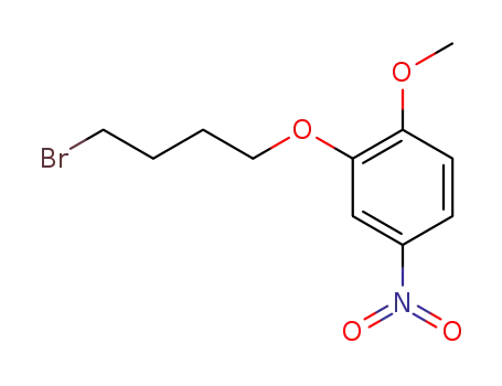 Molecular Structure of 92878-96-1 (Benzene, 2-(4-bromobutoxy)-1-methoxy-4-nitro-)