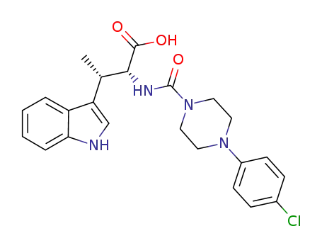 (2R,3S)-2-({[4-(4-chlorophenyl)piperazin-1-yl]carbonyl}amino)-3-(1H-indol-3-yl)butanoic acid