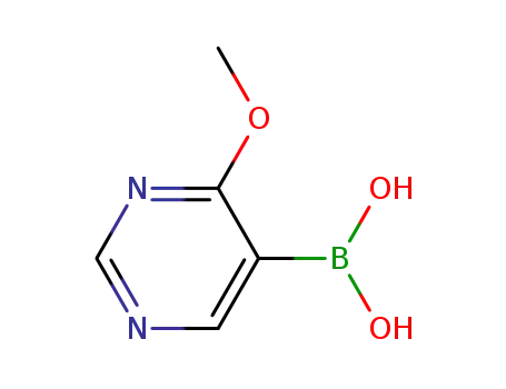 Molecular Structure of 909187-37-7 (4-Methoxypyrimidin-5-ylboronicacid)