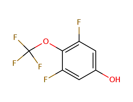 Molecular Structure of 195206-85-0 (Phenol, 3,5-difluoro-4-(trifluoroMethoxy)-)