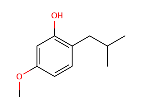 Molecular Structure of 93840-92-7 (2-isobutyl-5-methoxyphenol)