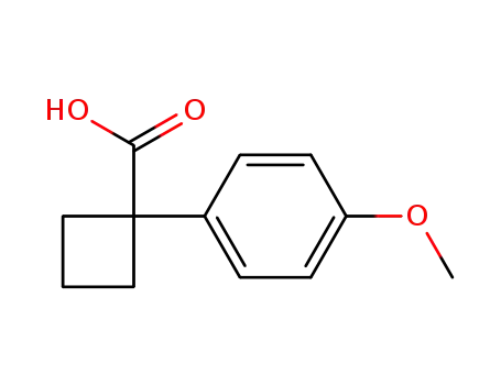 Molecular Structure of 50921-37-4 (1-(4-METHOXYPHENYL)CYCLOBUTANECARBOXYLIC ACID)