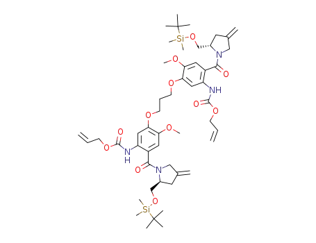 1,1'-[[(propane-1,3-diyl)dioxy]-bis[(2-amino-N-allyloxycarbonyl-5-methoxy-1,4-phenylene)carbonyl]]-bis[(2S)-2-t-butyldimethylsilyloxymethyl-4-methylidene-2,3-dihydropyrrole]