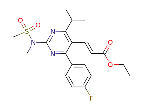 ethyl (E)-3-[4-(4-fluorophenyl)-6-isopropyl-2-(N-methyl-N-methanesulfonamido)pyrimidin-5-yl]acrylate