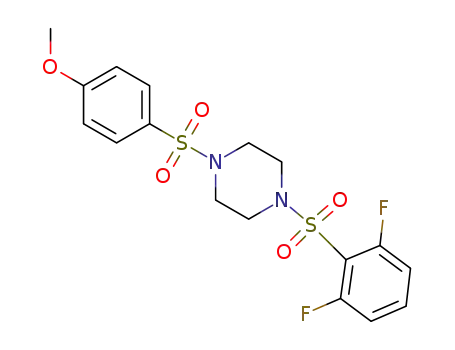1-((2,6-difluorophenyl)sulfonyl)-4-((4-methoxyphenyl)sulfonyl)piperazine