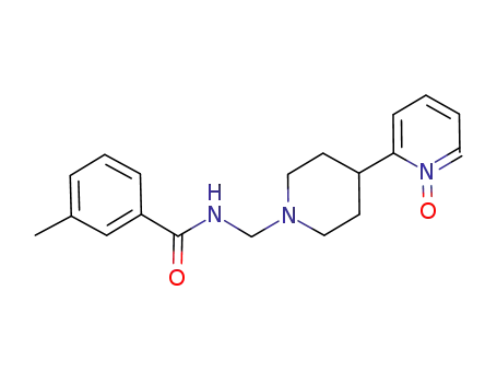 Molecular Structure of 630119-43-6 (Benzamide, 3-methyl-N-[[4-(1-oxido-2-pyridinyl)-1-piperidinyl]methyl]-)