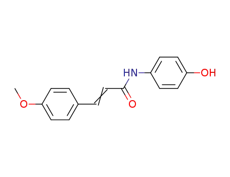 Molecular Structure of 19186-86-8 (N-(4-Hydroxyphenyl)-3-(4-methoxyphenyl)propenamide)