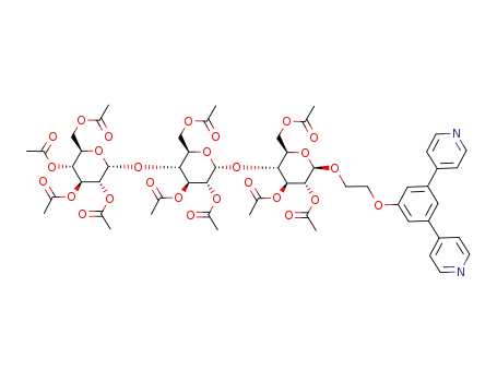 2-[3,5-bis(4-pyridyl)phenoxy]ethyl 2,3,6-tri-O-acetyl-4-O-[2,3,6-tri-O-acetyl-4-O-(2,3,4,6-tetra-O-acetyl-α-D-glucopyranosyl)-α-D-glucopyranosyl]-β-D-glucopyranoside
