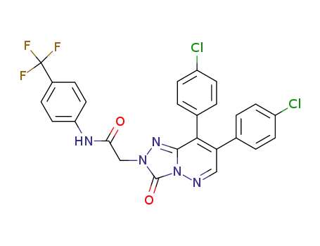 2-(7,8-bis(4-chlorophenyl)-3-oxo-[1,2,4]triazolo[4,3-b]pyridazin-2(3H)-yl)-N-(4-(trifluoromethyl)phenyl)acetamide