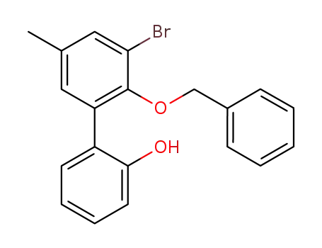 Molecular Structure of 620988-42-3 (2-bromo-4-methyl-6-(2-hydroxyphenyl) phenol benzyl ether)