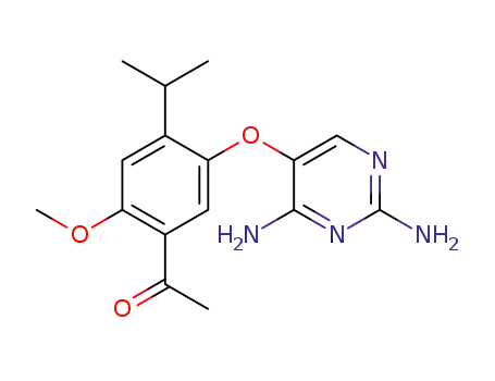 Ethanone,
1-[5-[(2,4-diamino-5-pyrimidinyl)oxy]-2-methoxy-4-(1-methylethyl)phenyl]
-