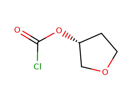Molecular Structure of 193415-63-3 (Carbonochloridic acid, tetrahydro-3-furanyl ester, (R)-)